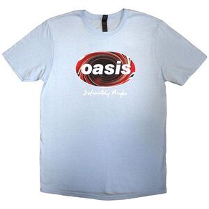 Oasis Unisex Adult Definitely Maybe Union Jack T-Shirt / Light Blue